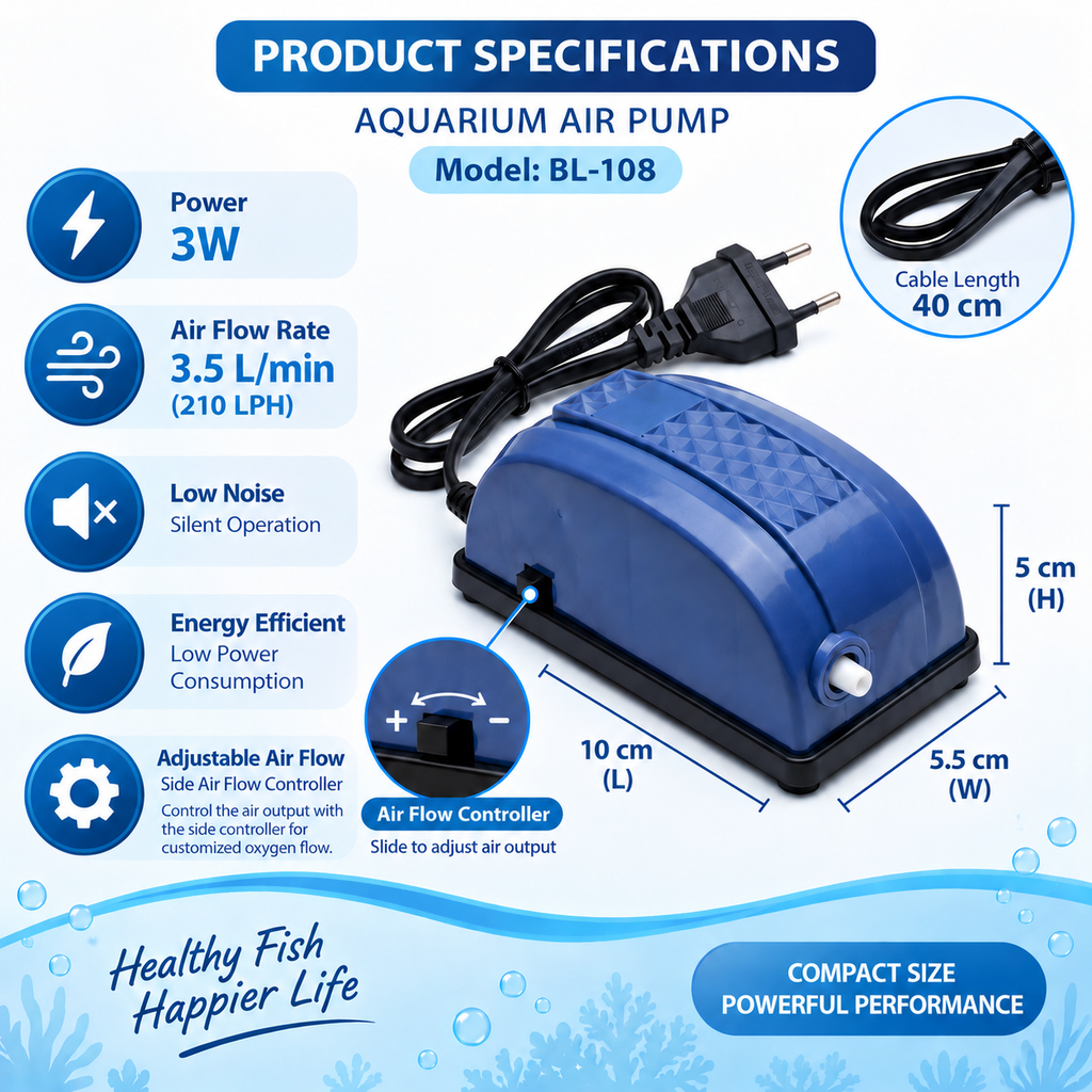 Aquarium Oxygen Air Pump/Motor Kit