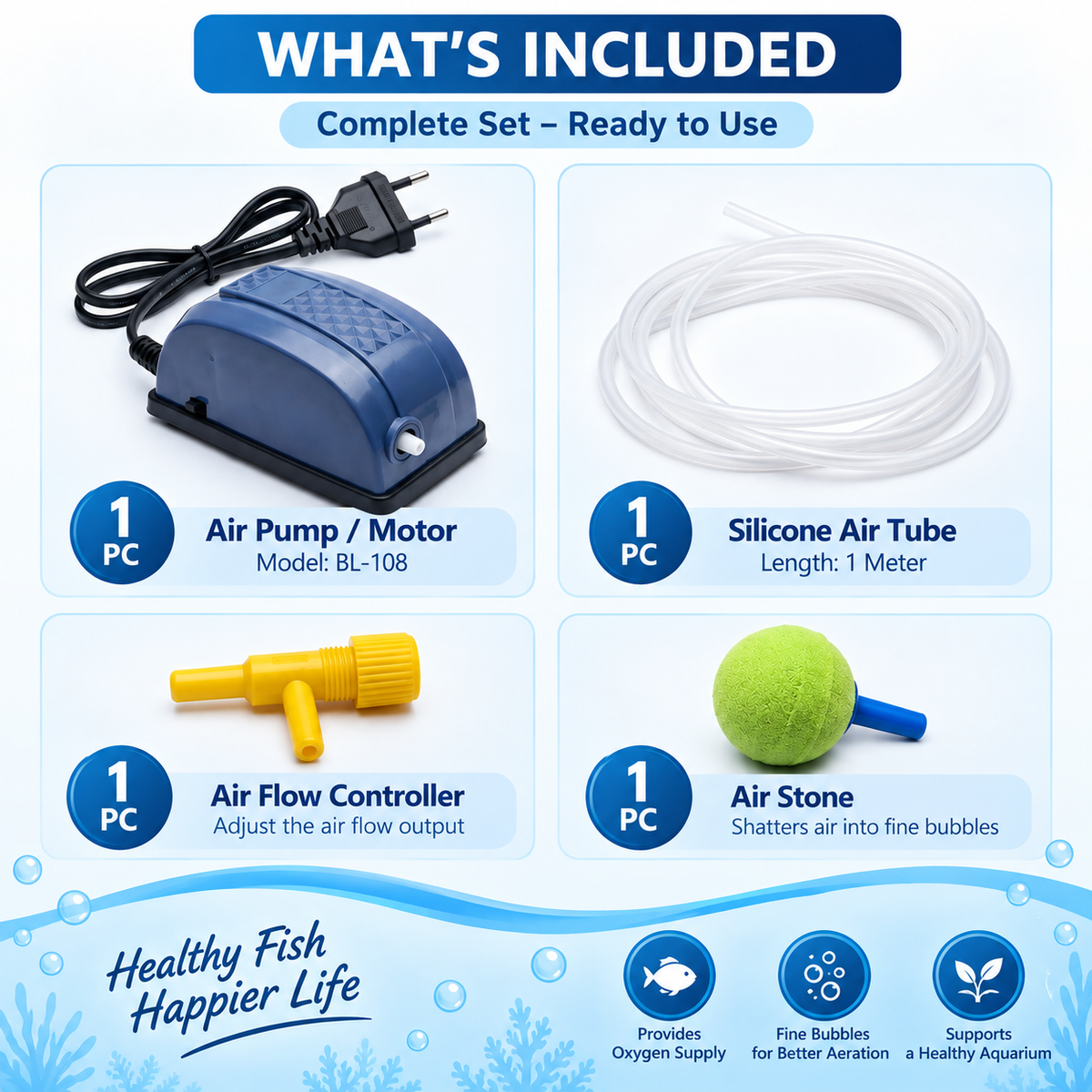 Aquarium Oxygen Air Pump/Motor Kit